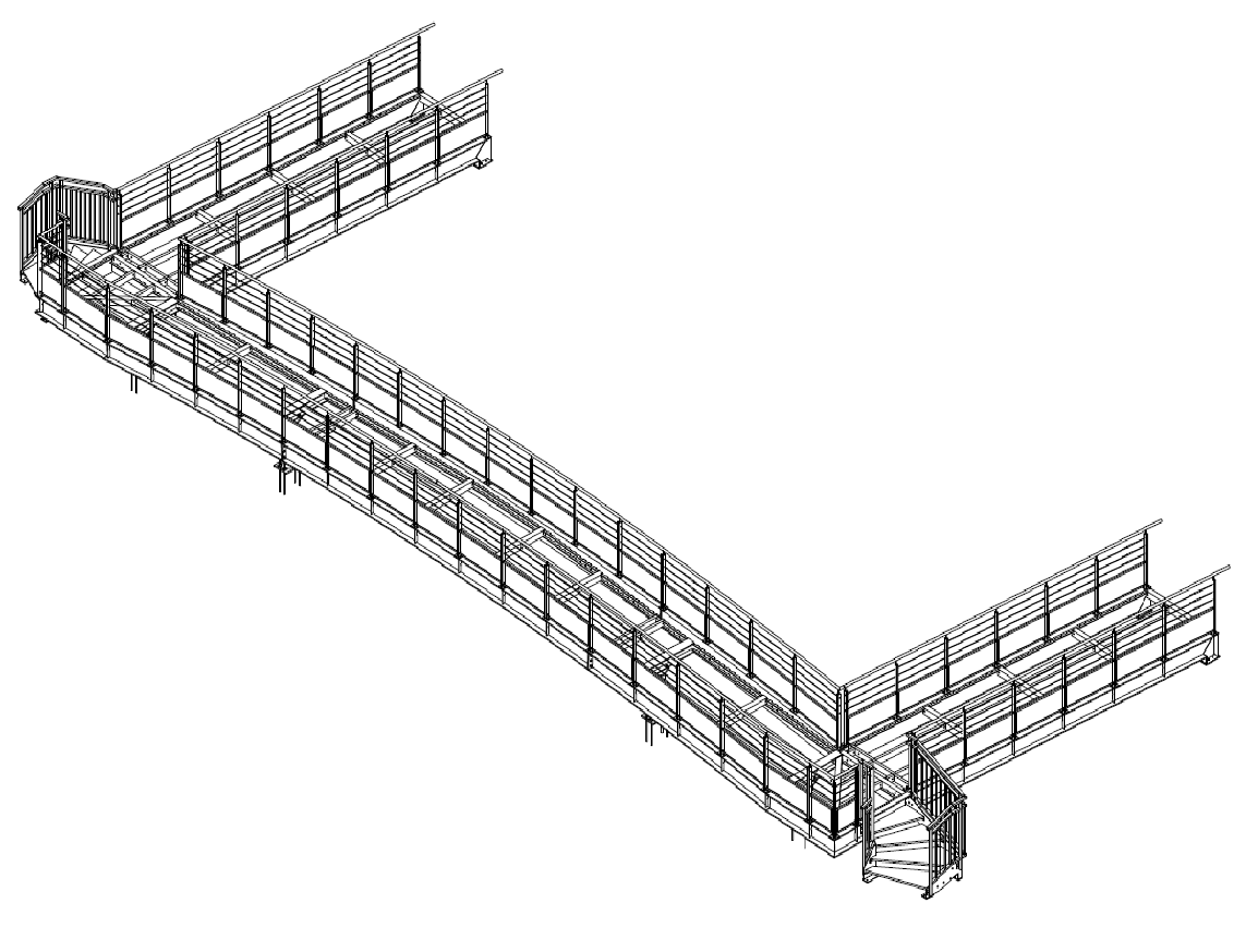 Passerele sur le canal - plan 3D Moissac (31)